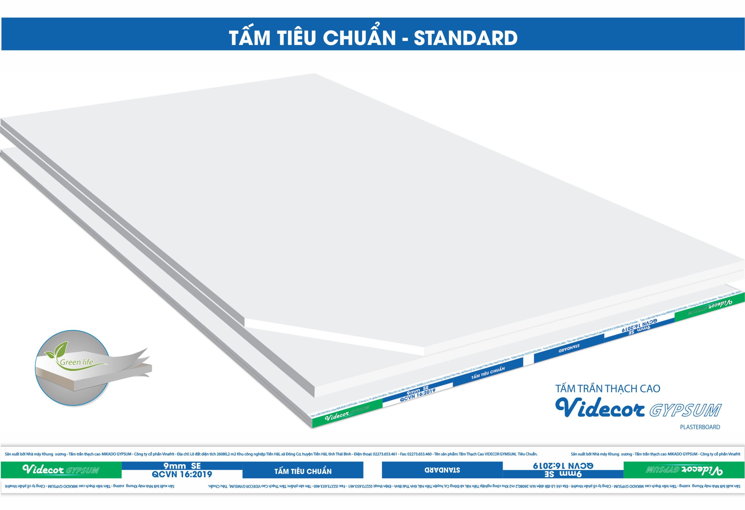 TẤM TRẦN THẠCH CAO TIÊU CHUẨN VIDECOR