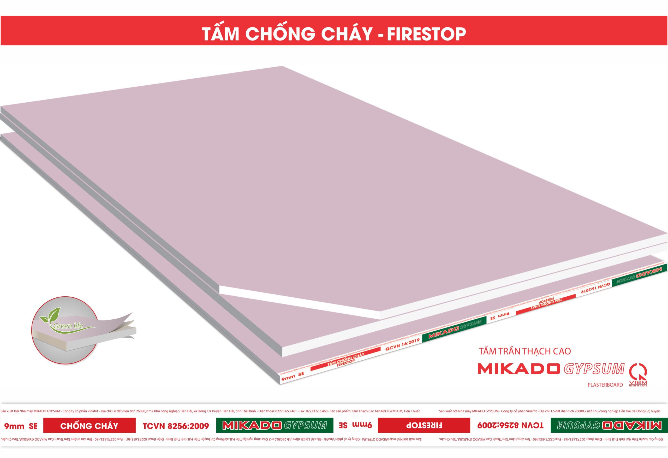 TẤM TRẦN THẠCH CAO CHỐNG CHÁY